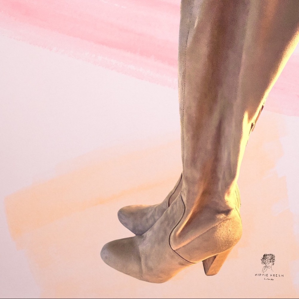 Steve Madden EMOTIONS CAMEL TAN SUEDE OVER THE KNEE BOOTS 8.5 - Picture 6 of 8